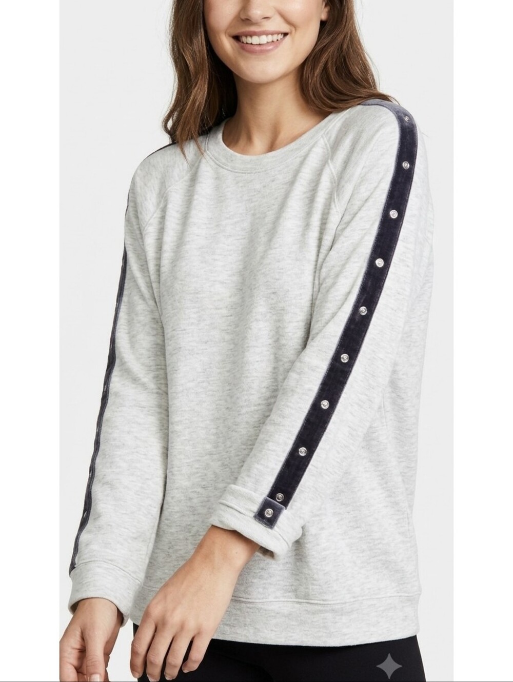 Monrow Lightweight Sweatshirt Light Gray Size M